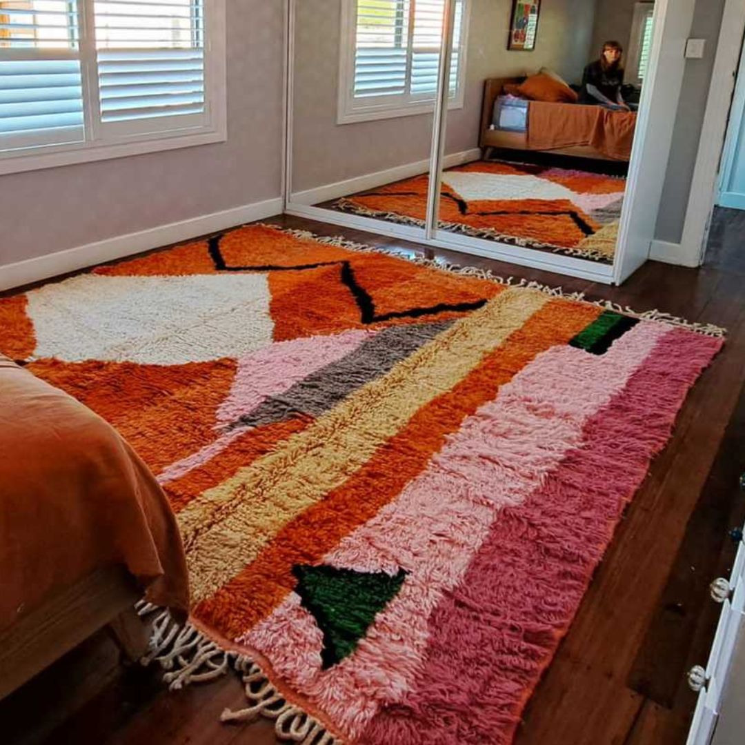 Customized STANI | Boujaad Rug 2,4x2,8 M | 100% wool handmade in Morocco - OunizZ