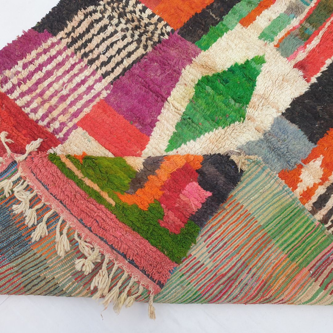 Dialra - 6x10 Moroccan Rug - Vibrant Red Diamond Boujad Berber Handwoven Carpet | 6'4"x10'2" Ft | 193x310 cm - OunizZ