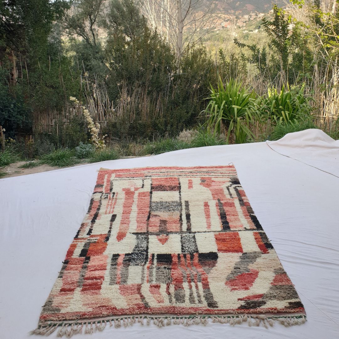 Dwira - Boujad Rug 6x10 Moroccan Handmade | Authentic Berber Living room & Bedroom Rug | 6'23x10'43 Ft | 190x318 cm - OunizZ