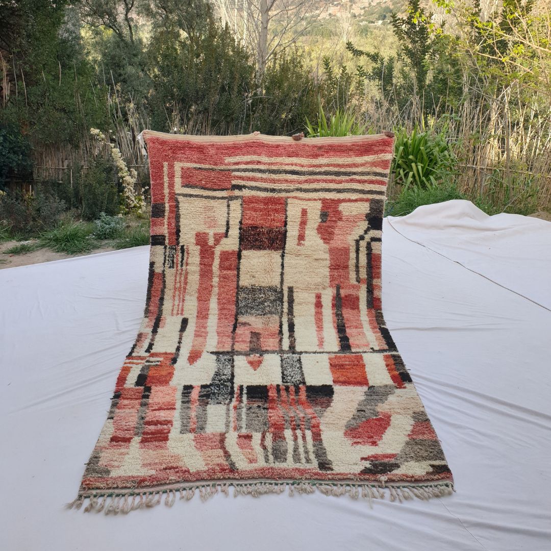 Dwira - Boujad Rug 6x10 Moroccan Handmade | Authentic Berber Living room & Bedroom Rug | 6'23x10'43 Ft | 190x318 cm - OunizZ