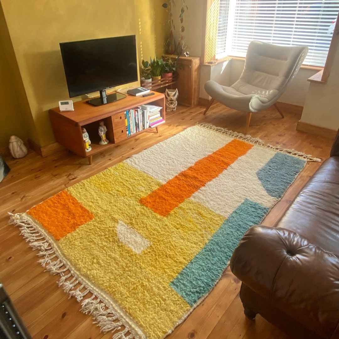 Faytna | Authentic Beni Ourain 5x7 Moroccan Rug | 5x7'81 Ft | 153x238 cm - OunizZ