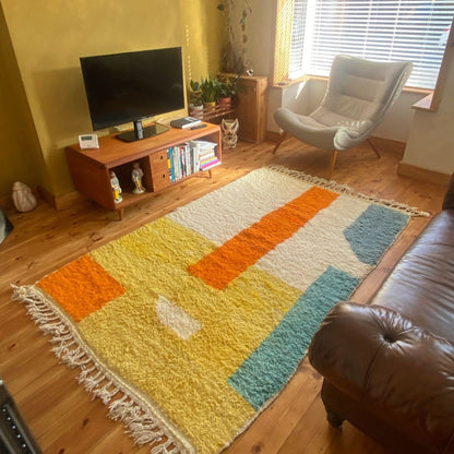 Faytna | Authentic Beni Ourain 5x7 Moroccan Rug | 5x7'81 Ft | 153x238 cm - OunizZ