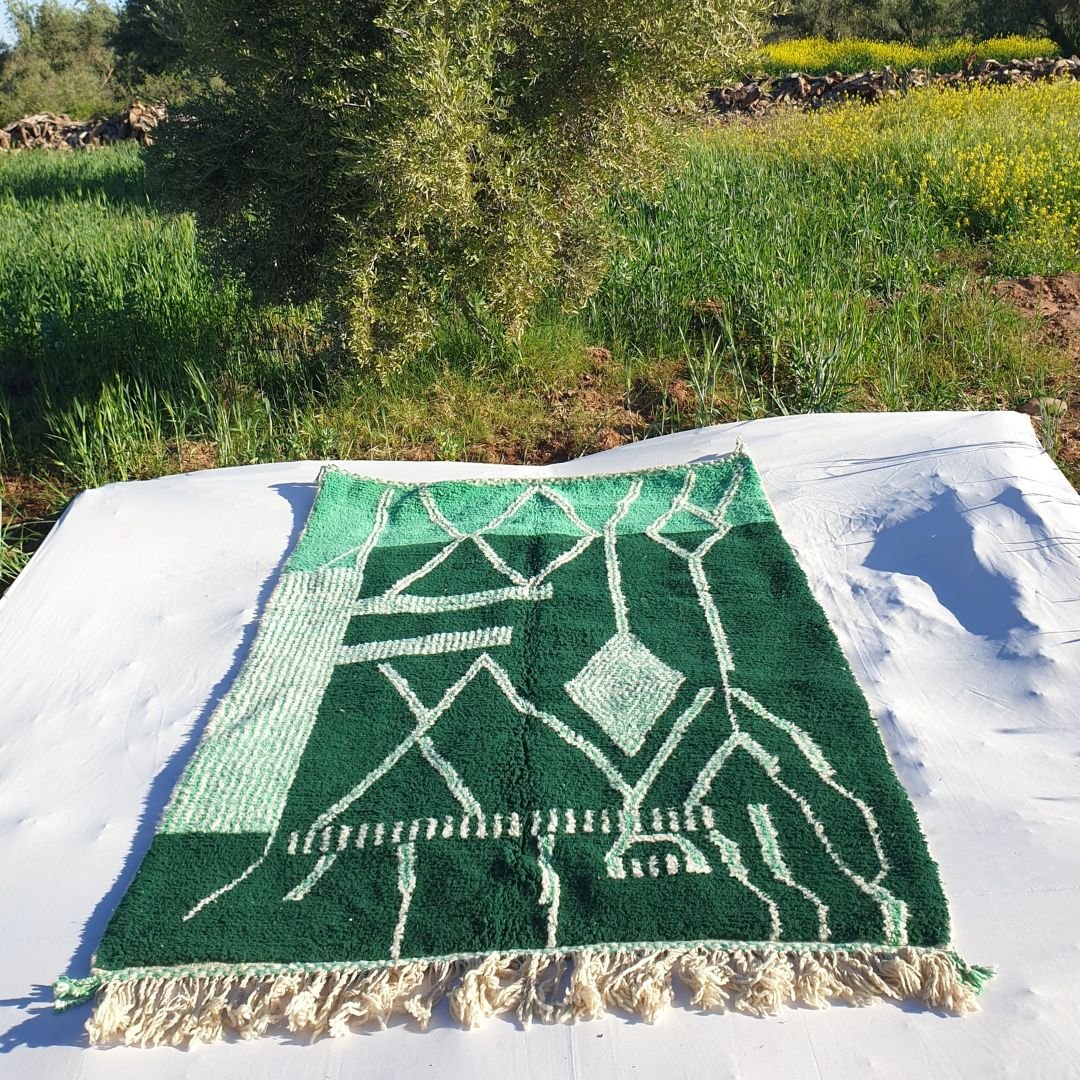 Ferdi - MOROCCAN RUG 6x9 BOUJAAD Authentic Berber Rug | Handmade Living room Carpet | 9'12x6'16 Ft | 278x188 cm - OunizZ