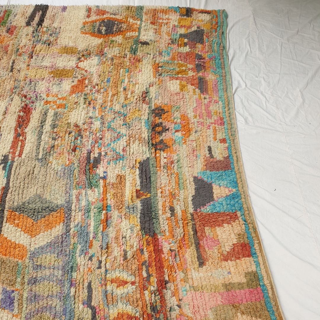 Fnaci | 9x12 Moroccan Rug - Large Colorful Boujad Berber Geometric Handwoven Carpet | 9'5"x12'4" Ft | 287x377 cm - OunizZ