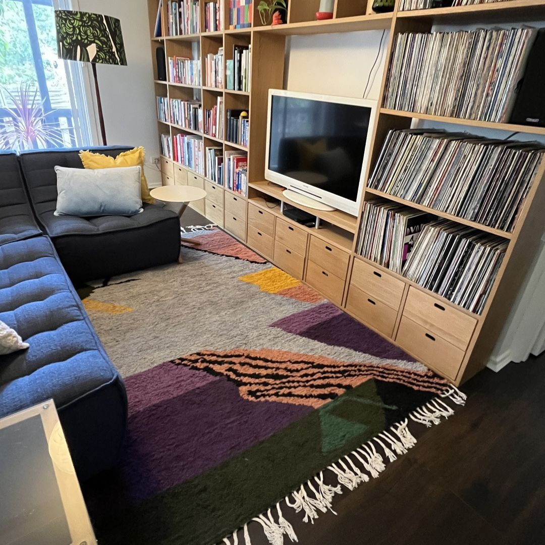 FYRA | 7'9x5'2 Ft | 2,40x1,60 m | Moroccan Beni Ourain Rug | 100% wool handmade - OunizZ