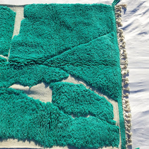Ghiba | Moroccan rug Beni Ouarain Ultra Soft | 10'17x6'62 Ft | 202x310 cm | Moroccan Colorful Beni Ouarain Rug | 100% wool handmade - OunizZ