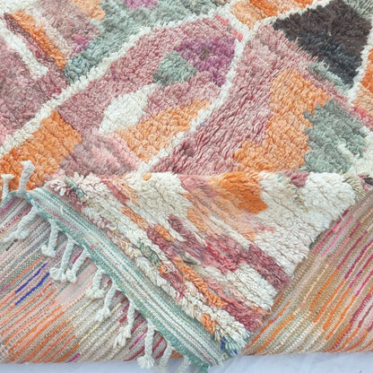 Ghikada - Vibrant Abstract 6x10 Boujad Moroccan Rug - Handwoven Multicolor Berber Wool Carpet | 6'43x10'14 Ft | 196x309 cm - OunizZ