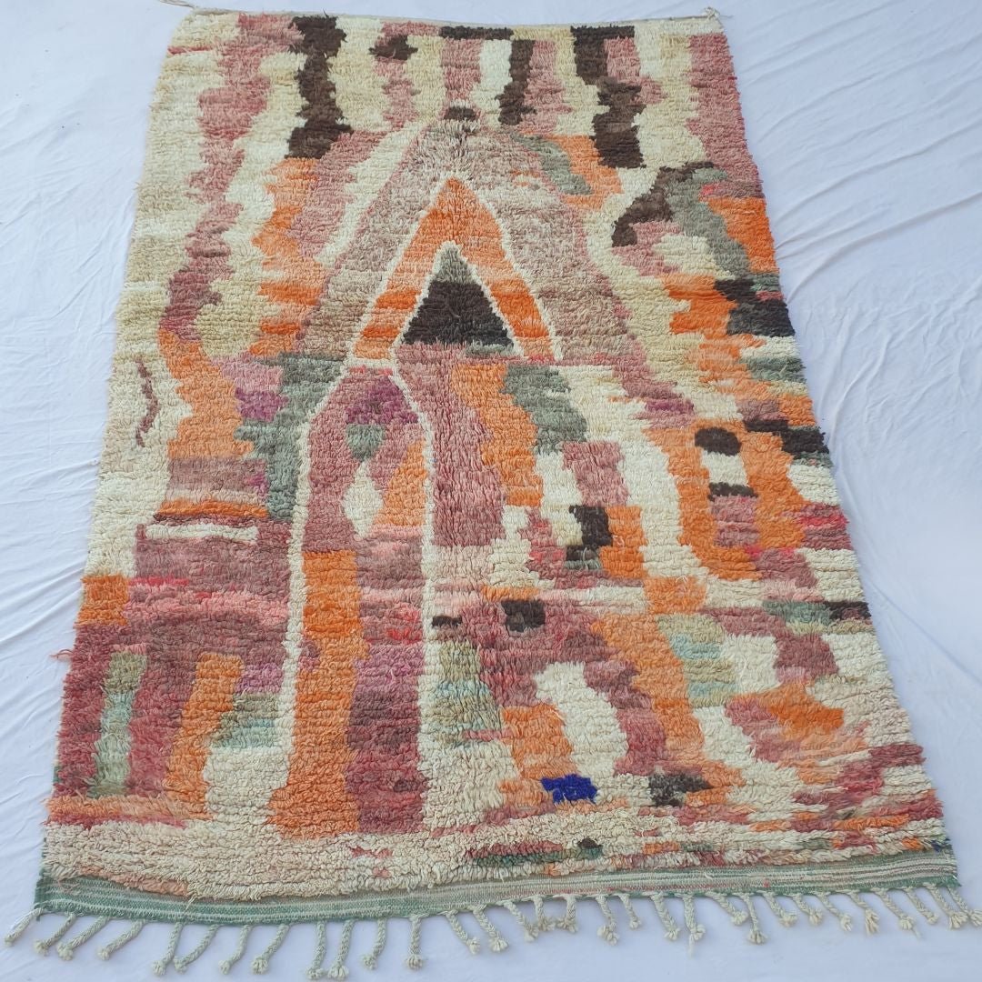 Ghikada - Vibrant Abstract 6x10 Boujad Moroccan Rug - Handwoven Multicolor Berber Wool Carpet | 6'43x10'14 Ft | 196x309 cm - OunizZ