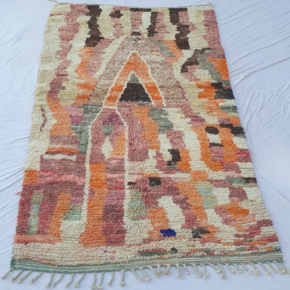 Ghikada - Vibrant Abstract 6x10 Boujad Moroccan Rug - Handwoven Multicolor Berber Wool Carpet | 6'43x10'14 Ft | 196x309 cm - OunizZ