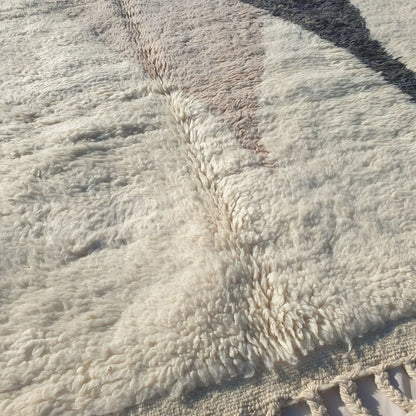 Ghlama | Abstract 6x9 Multi - Color Beni Ourain Rug - Soft Plush Berber Wool Shag Carpet | 6'89x9'55 Ft | 210x291 cm - OunizZ