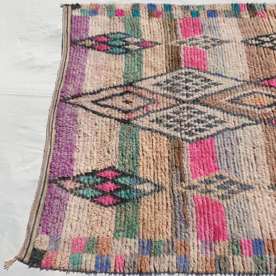 Harrda - MOROCCAN RUG 6x9 BOUJAAD Authentic Berber Rug | Handmade Living room Carpet | 9'64x6'30 Ft | 294x192 cm - OunizZ