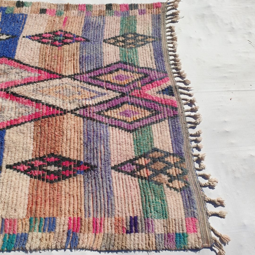 Harrda - MOROCCAN RUG 6x9 BOUJAAD Authentic Berber Rug | Handmade Living room Carpet | 9'64x6'30 Ft | 294x192 cm - OunizZ