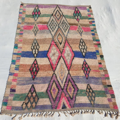 Harrda - MOROCCAN RUG 6x9 BOUJAAD Authentic Berber Rug | Handmade Living room Carpet | 9'64x6'30 Ft | 294x192 cm - OunizZ