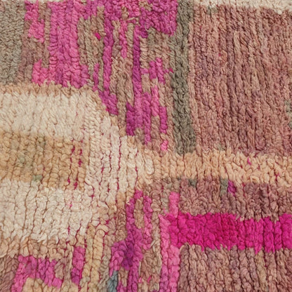 Houraj - Pink Boujad Moroccan Rug 5x8 | Handmade with 100% Authentic wool | 8'70x5'90 Ft | 265x180 cm - OunizZ