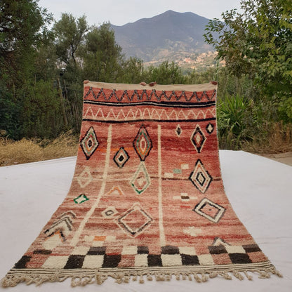 Ifena - Red Moroccan Rug 6x10 Boujad Berber Handmade | 6'43x10'73 Ft | 196x327 cm - OunizZ