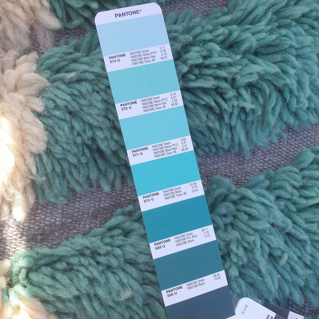 Imitaz - 6x9 Moroccan Rug - Luxurious Beni Mrirt Teal Green Cream Geometric Handwoven Wool Carpet | 6'8"×9'7" Ft | 203×294 cm - OunizZ