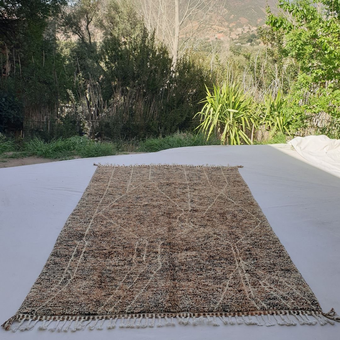 Kalida | Beni Ourain 6x10 Moroccan Rug Ultra Soft | Handmade Berber Wool Carpet | 6'53x10'10 Ft | 200x308 cm - OunizZ