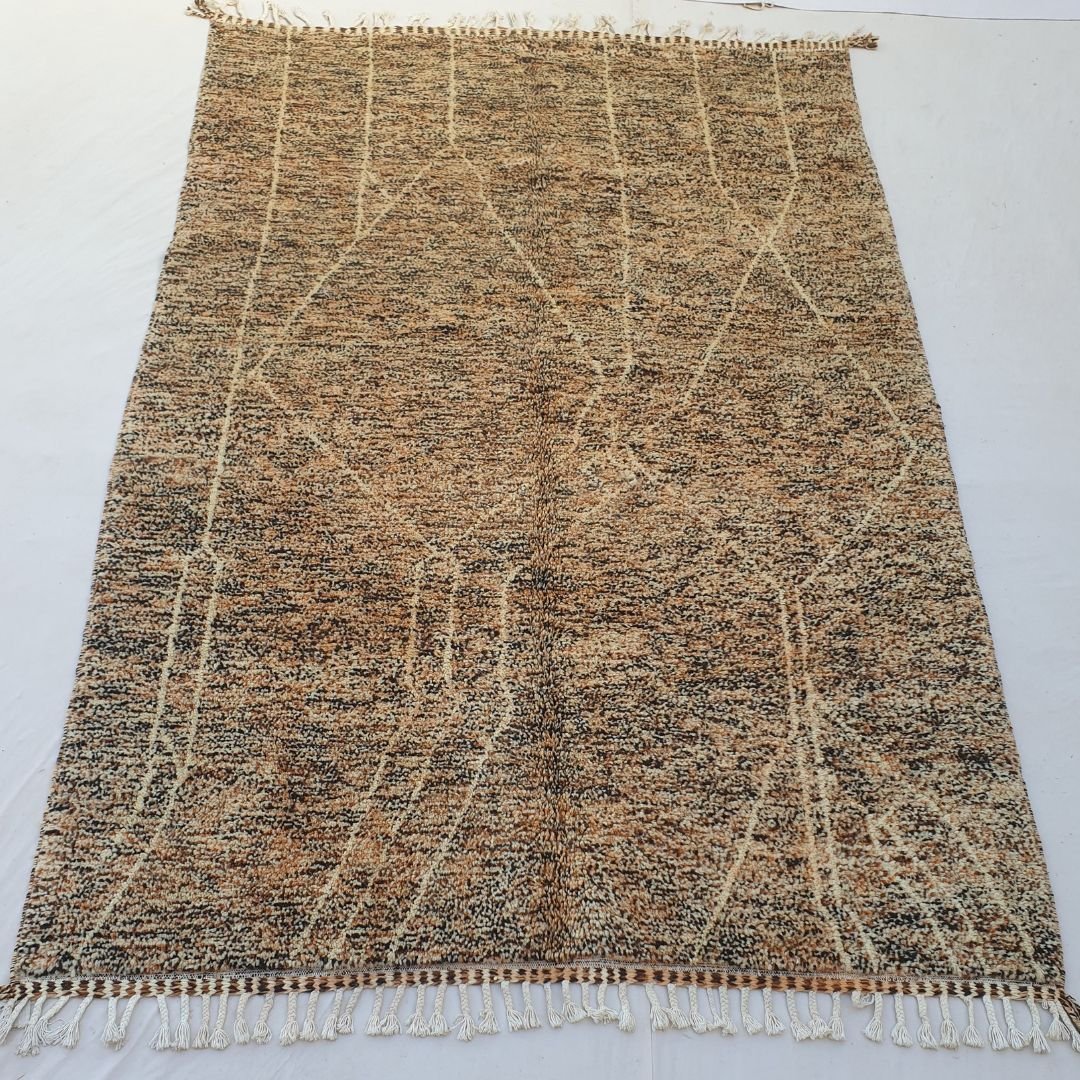 Kalida | Beni Ourain 6x10 Moroccan Rug Ultra Soft | Handmade Berber Wool Carpet | 6'53x10'10 Ft | 200x308 cm - OunizZ