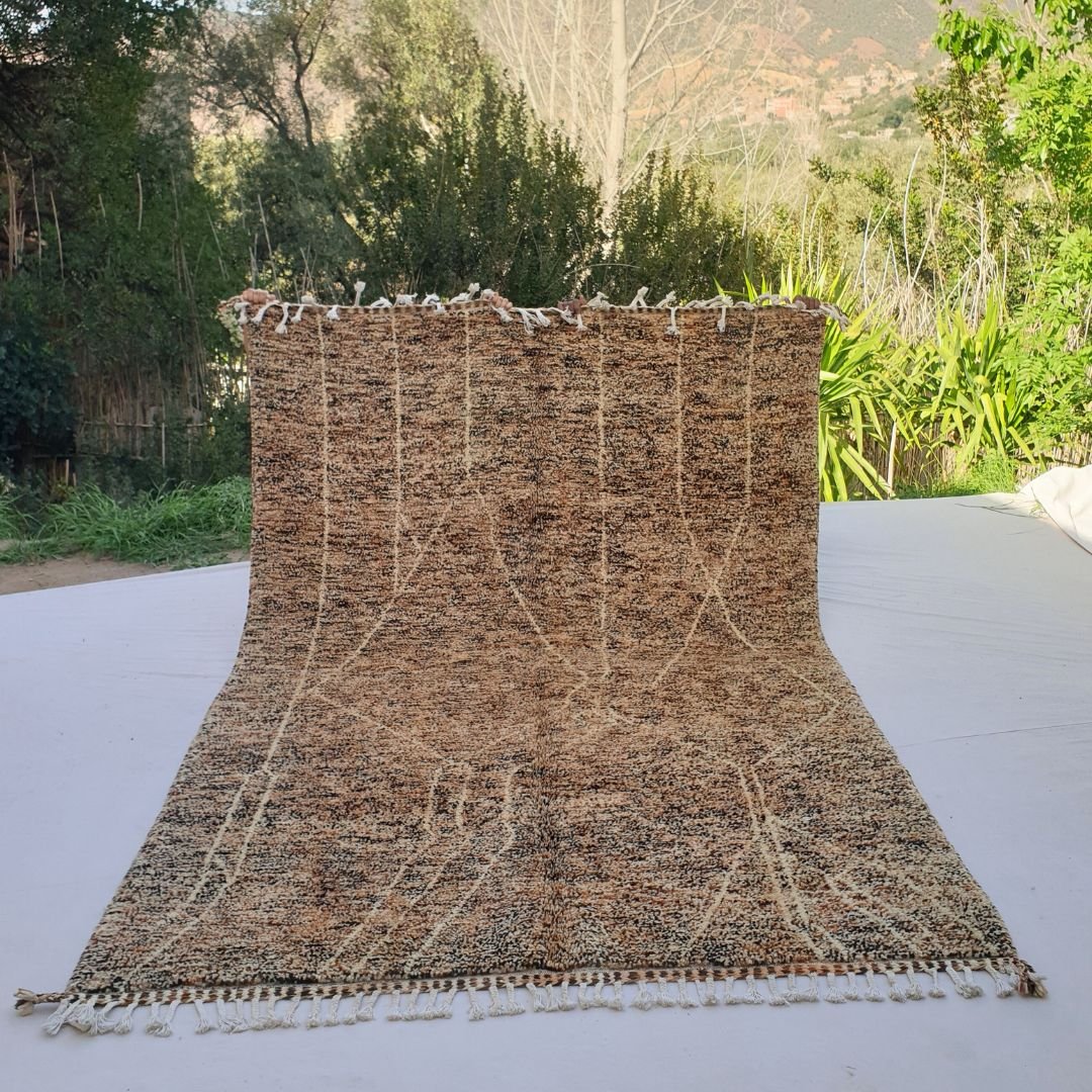 Kalida | Beni Ourain 6x10 Moroccan Rug Ultra Soft | Handmade Berber Wool Carpet | 6'53x10'10 Ft | 200x308 cm - OunizZ