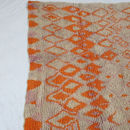 Kanali - Orange Moroccan Rug 6x10 Berber Boujad Handmade | 6'26x10'23 Ft | 191x312 cm - OunizZ