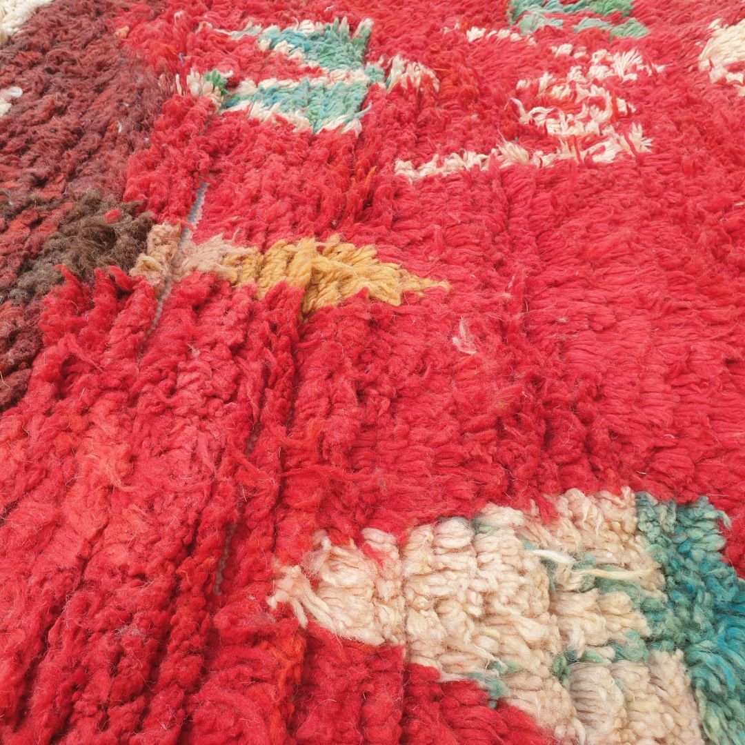 Kassra - 6x9 Moroccan Rug - Vibrant Boujad Berber Tribal Geometric Handwoven Carpet | 6'9"x9'5" Ft | 206x287 cm - OunizZ