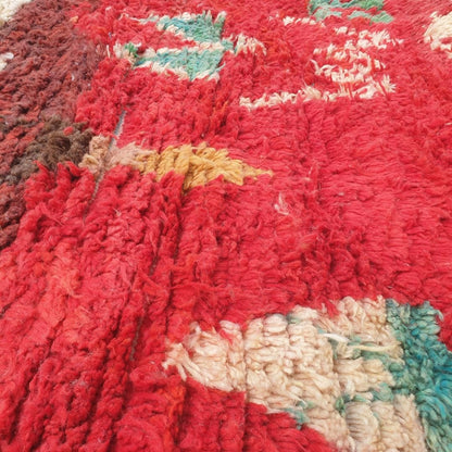 Kassra - 6x9 Moroccan Rug - Vibrant Boujad Berber Tribal Geometric Handwoven Carpet | 6'9"x9'5" Ft | 206x287 cm - OunizZ