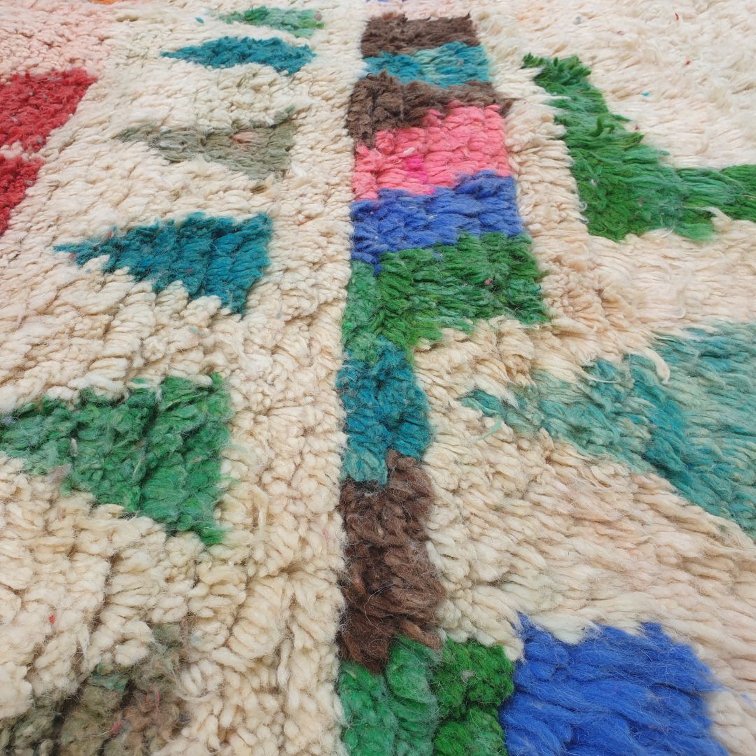 Kassra - 6x9 Moroccan Rug - Vibrant Boujad Berber Tribal Geometric Handwoven Carpet | 6'9"x9'5" Ft | 206x287 cm - OunizZ