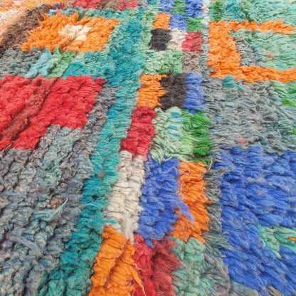 Kassra - 6x9 Moroccan Rug - Vibrant Boujad Berber Tribal Geometric Handwoven Carpet | 6'9"x9'5" Ft | 206x287 cm - OunizZ