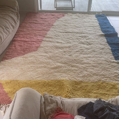 KHAWAR (Super Soft Super Thick) | 10x6'6 Ft | 3,08x2,00 m | Moroccan Beni Mrirt Rug | 100% wool handmade - OunizZ