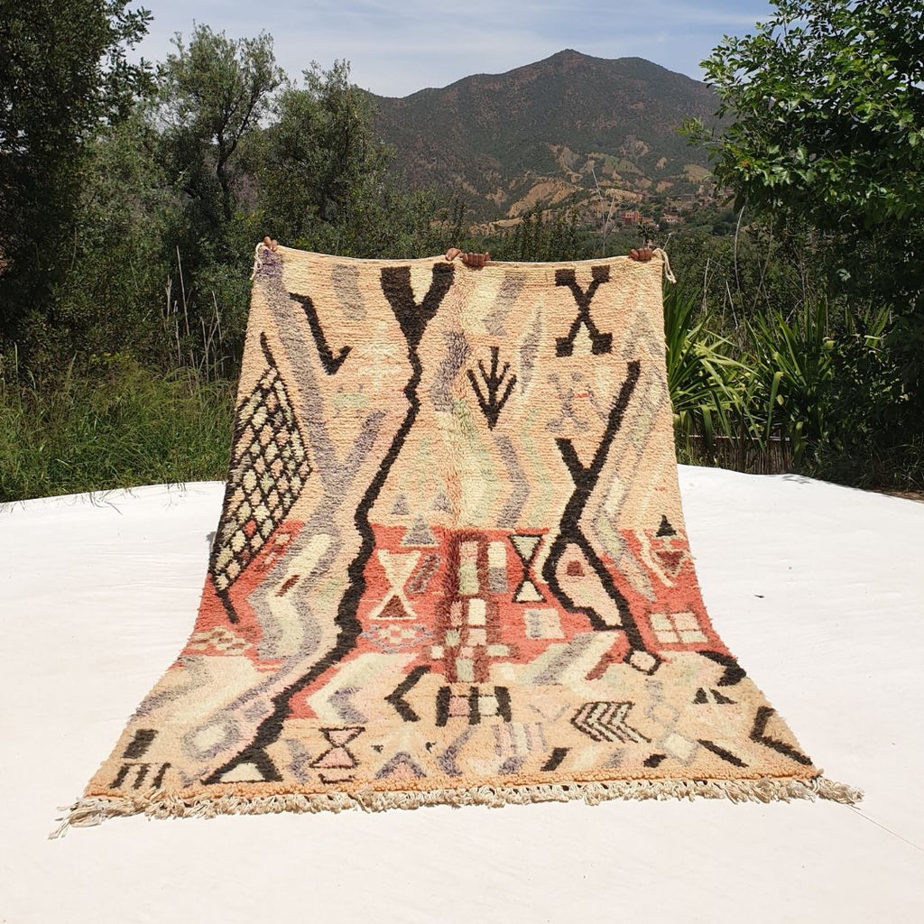 Labla - Moroccan Rug 5x8 Boujad Berber | Authentic Berber Living room & Bedroom Rug | 4'92x8'07 Ft | 150x246 cm - OunizZ