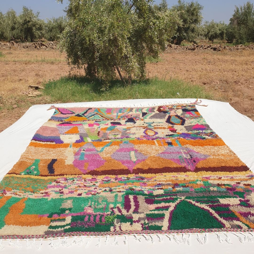 Lakhiri | Large Moroccan Rug 10x12 Berber Boujad | Authentic Handmade Living room Rug | 9'94x12'70 Ft | 303x387 cm - OunizZ