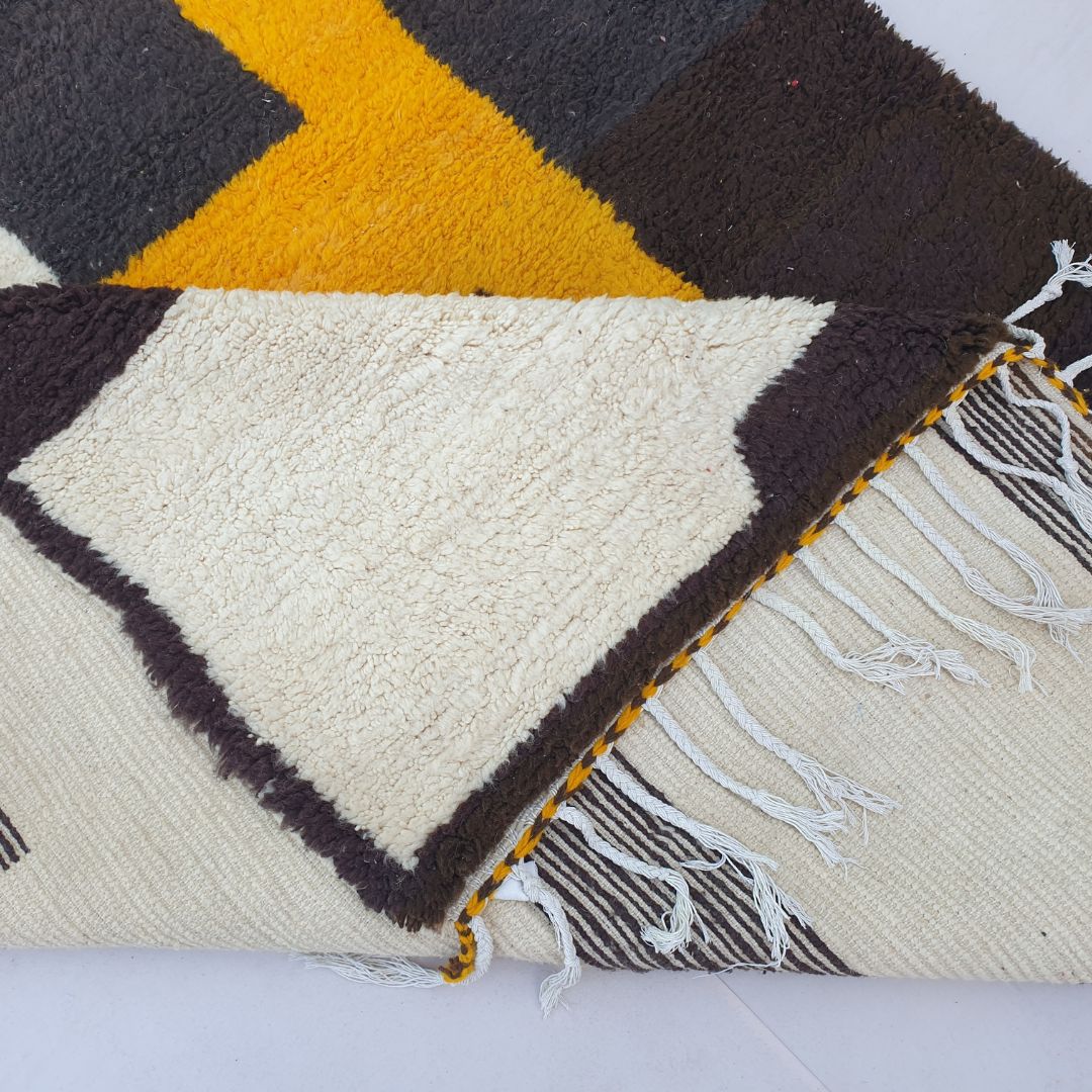 Lakma | Beni Ourain 7x10 Moroccan Rug Ultra Soft | Handmade Berber Wool Carpet | 7'15x10'14 Ft | 218x309 cm - OunizZ