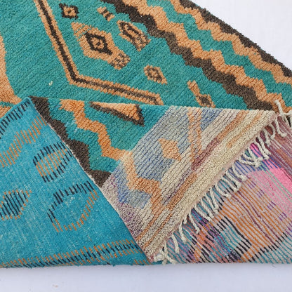 Lalaki - Turquois Boujad 6x10 Moroccan Rug Berber Handmade | 6'46x10'10 Ft | 197x308 cm - OunizZ