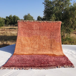 Lavme | Moroccan rug 7x10 Beni Ourain Ultra Soft | Handmade Colorful Berber wool Shag Rug | 7'22x10 Ft | 220x303 cm - OunizZ