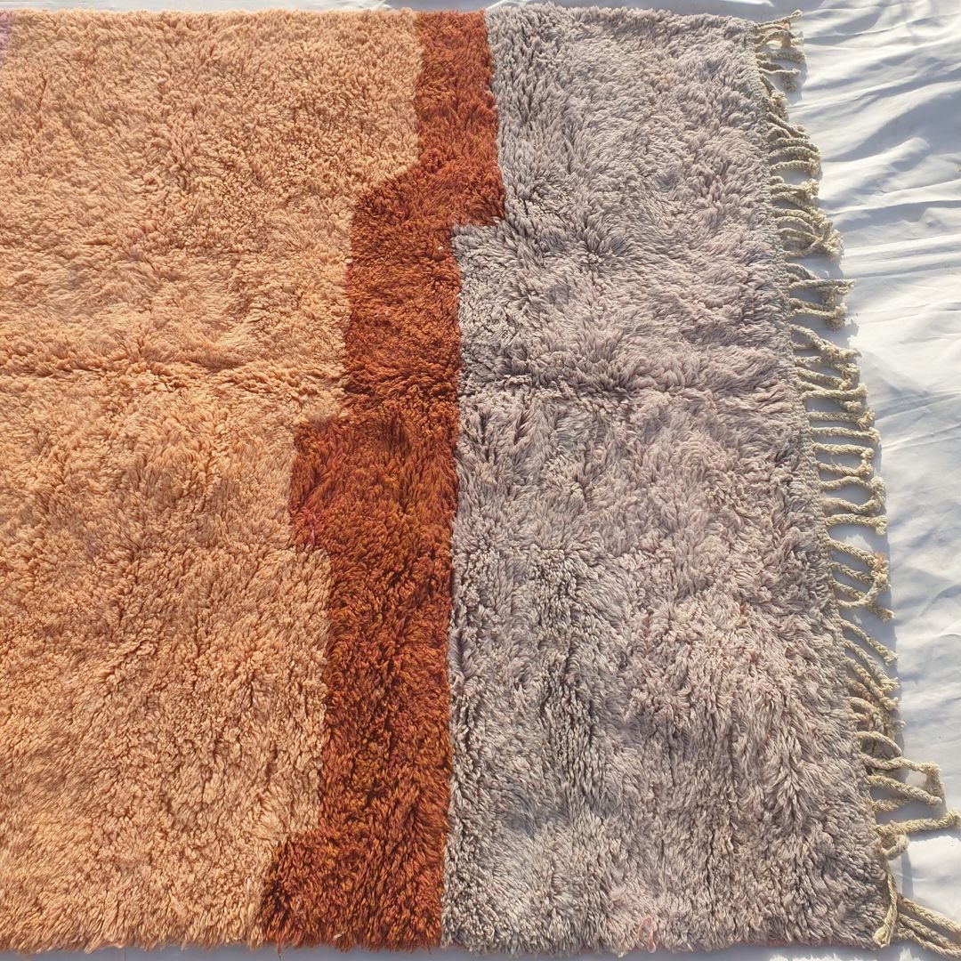 6x9 Beni Mrirt Rug | Pink Orange Lilac Moroccan Shag Wool – OunizZ