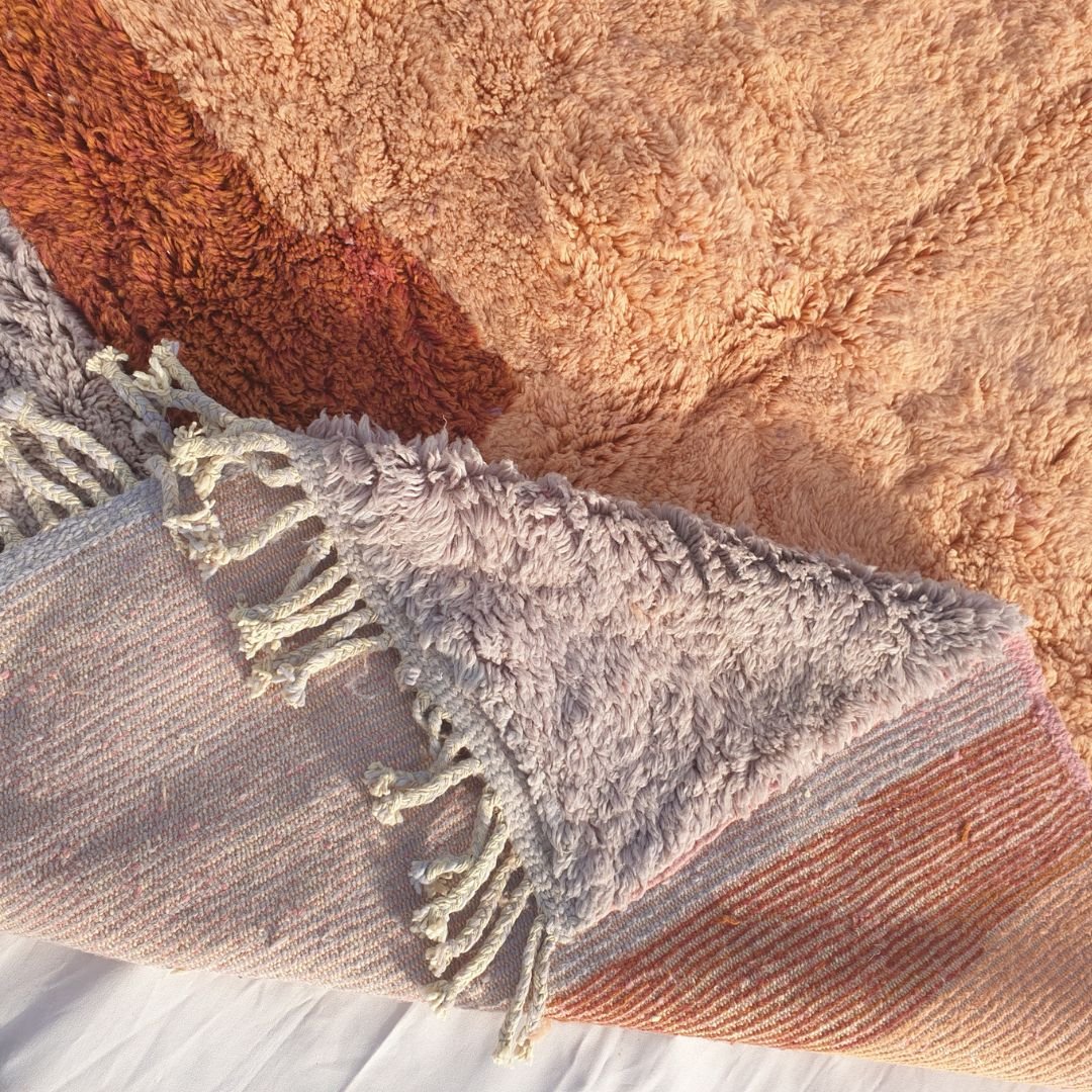 6x9 Beni Mrirt Rug | Pink Orange Lilac Moroccan Shag Wool – OunizZ