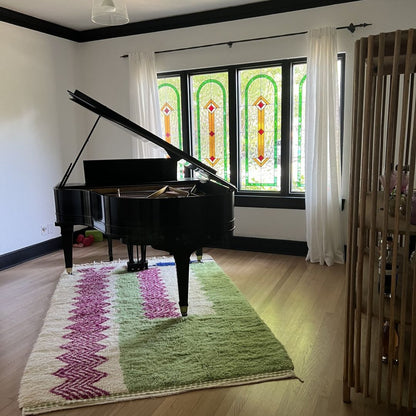 Moroccan Beni Ourain Rug | 8'3x5'2 Ft | 2,52x1,60 m | JANA | 100% wool handmade - OunizZ