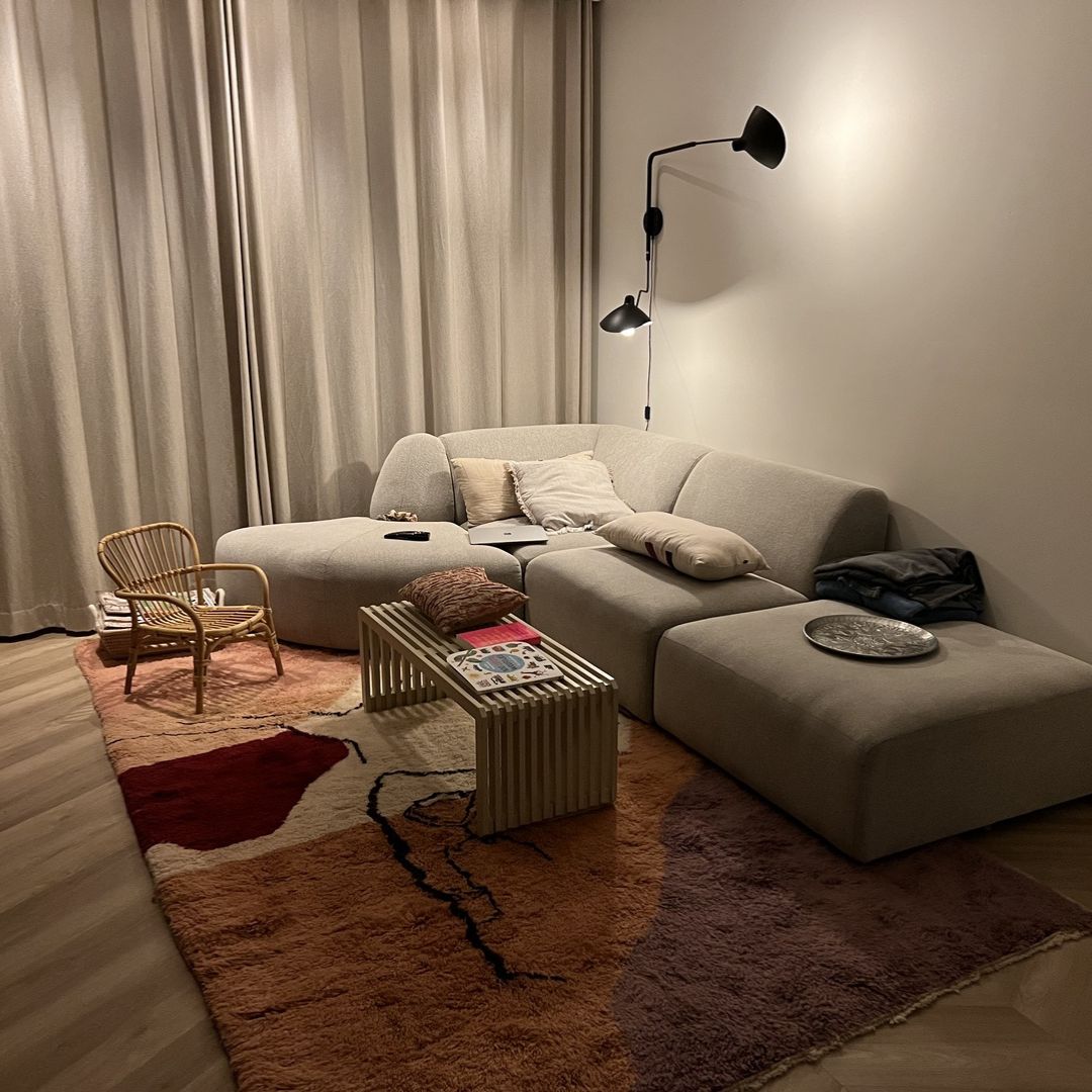 Moroccan Beni rug Ultra Soft & Thick | 10'4x6'1 Ft | 3,2x1,9 m | KISSMI | Moroccan Colorful Beni Mrirt Rug | 100% wool handmade - OunizZ