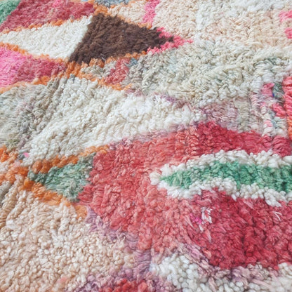 Motaca – 6x9 Moroccan Rug – Multicolour Harlequin Triangle Boujad Berber Handwoven Wool Carpet | 6'6"x9'10" Ft | 200x300 cm - OunizZ