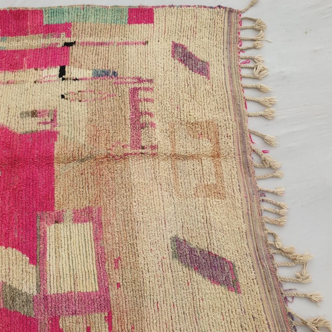 Nadea - Pink Boujad Moroccan Rug 5x8 | Handmade with 100% Authentic Wool | 8'60x5'90 Ft | 263x180 cm - OunizZ