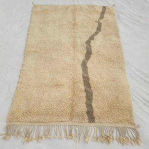 Naka - Moroccan Beni rug 6x9 Ultra Soft & Thick | Cream color for Living Room | 9'87x6'40 Ft | 301x195 cm - OunizZ