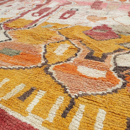 Nowla | Moroccan Rug 9x14 Large Boujad | Colorful Authentic Handmade Berber Carpet | 9'42x14'34 Ft | 287x437 cm - OunizZ