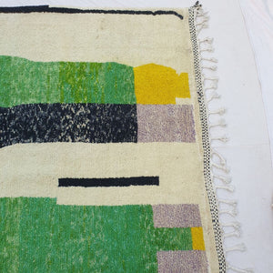 Nsita | Beni Ourain 6x9 Moroccan Rug Ultra Soft | Handmade Berber Wool Carpet | 6'89x9'88 Ft | 210x302 cm - OunizZ