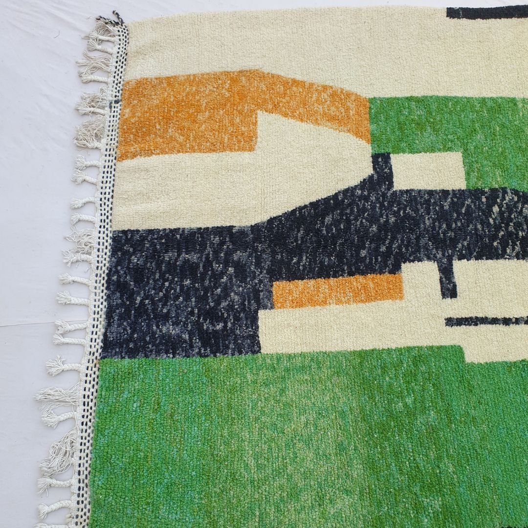 Nsita | Beni Ourain 6x9 Moroccan Rug Ultra Soft | Handmade Berber Wool Carpet | 6'89x9'88 Ft | 210x302 cm - OunizZ