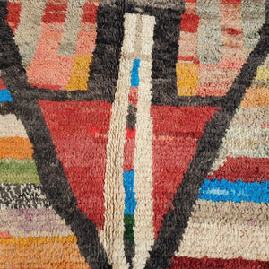 Nzira - Boujad 5x8 Moroccan Rug | Colorful Berber Handmade Bedroom Carpet | 8'60x5'40 Ft | 262x165 cm - OunizZ