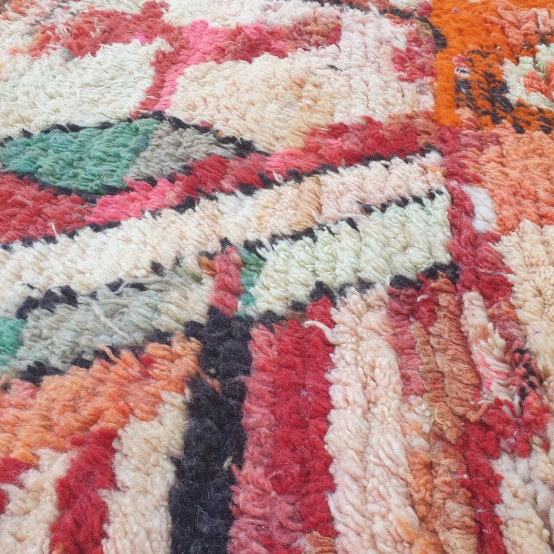 Oueca – 6x10 Moroccan Rug – Warm Terracotta Abstract Boujad Berber Handwoven Tribal Carpet | 6'5"x9'8" Ft | 197x296 cm - OunizZ