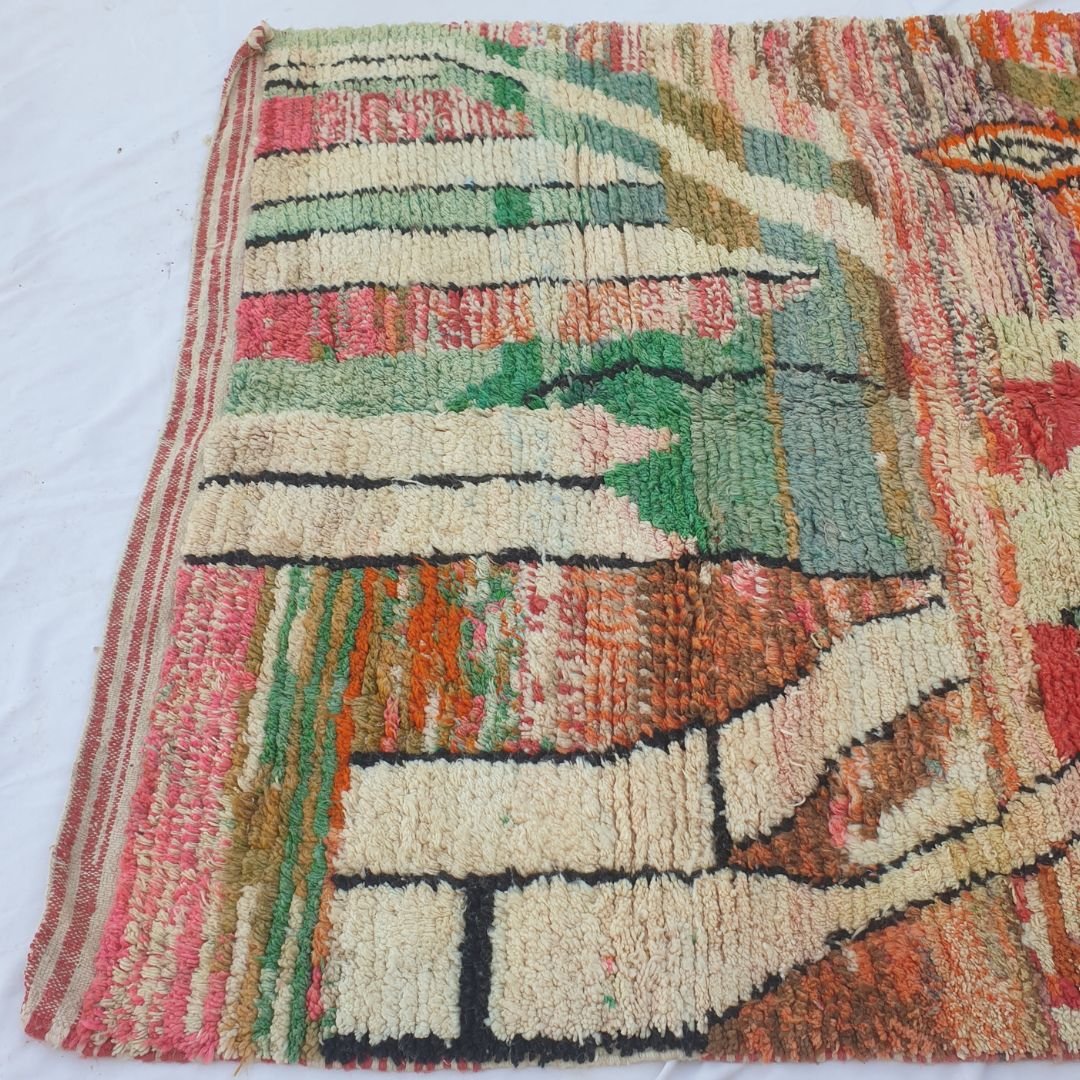 Oueca – 6x10 Moroccan Rug – Warm Terracotta Abstract Boujad Berber Handwoven Tribal Carpet | 6'5"x9'8" Ft | 197x296 cm - OunizZ
