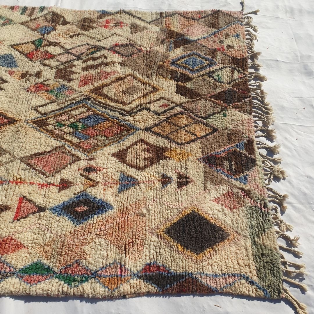 Ounili - 6x9 Berber Moroccan Rug Handmade Boujad | 6'66x9'84 Ft | 203x300 cm - OunizZ