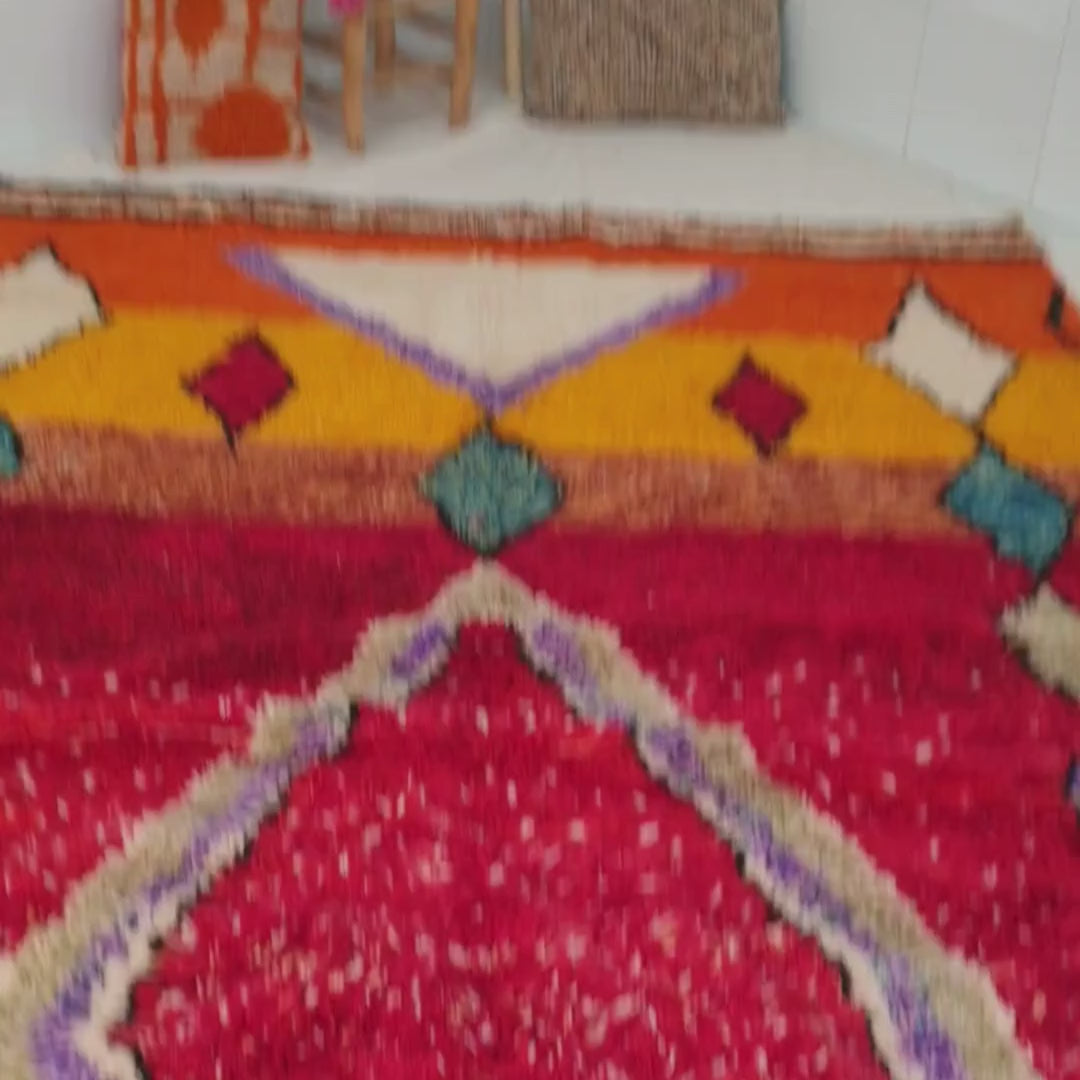 Tilpasset OCASO | 4,20x2,20 m | Marokkansk farverigt tæppe | 100% uld håndlavet