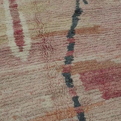 Lamzia | Överdimensionerad röd marockansk matta 10x12 | Autentisk handgjorda Boujad Berber vardagsrumsmatta | 9'91x12'86 ft | 302x392 cm